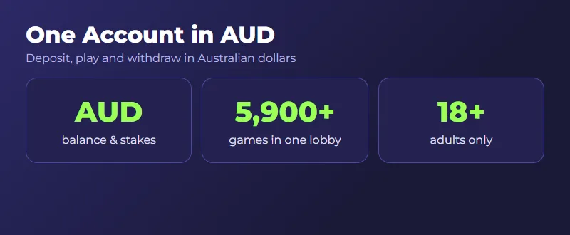 Axe Casino Australia AUD account Axe Casino Australia account in AUD with 5,900+ games